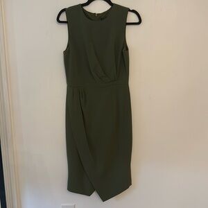 Jcrew sleeveless olive office dress